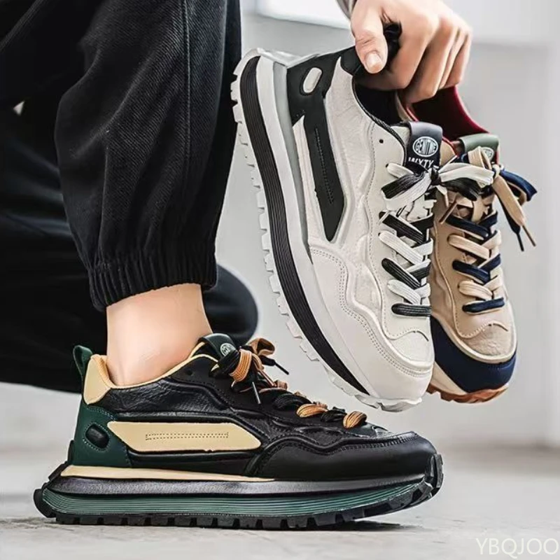 Spring Men's shoes Fashion hollow mesh footwear Versatile thick soled Sneakers Casual breathable durable Male shoes Homme