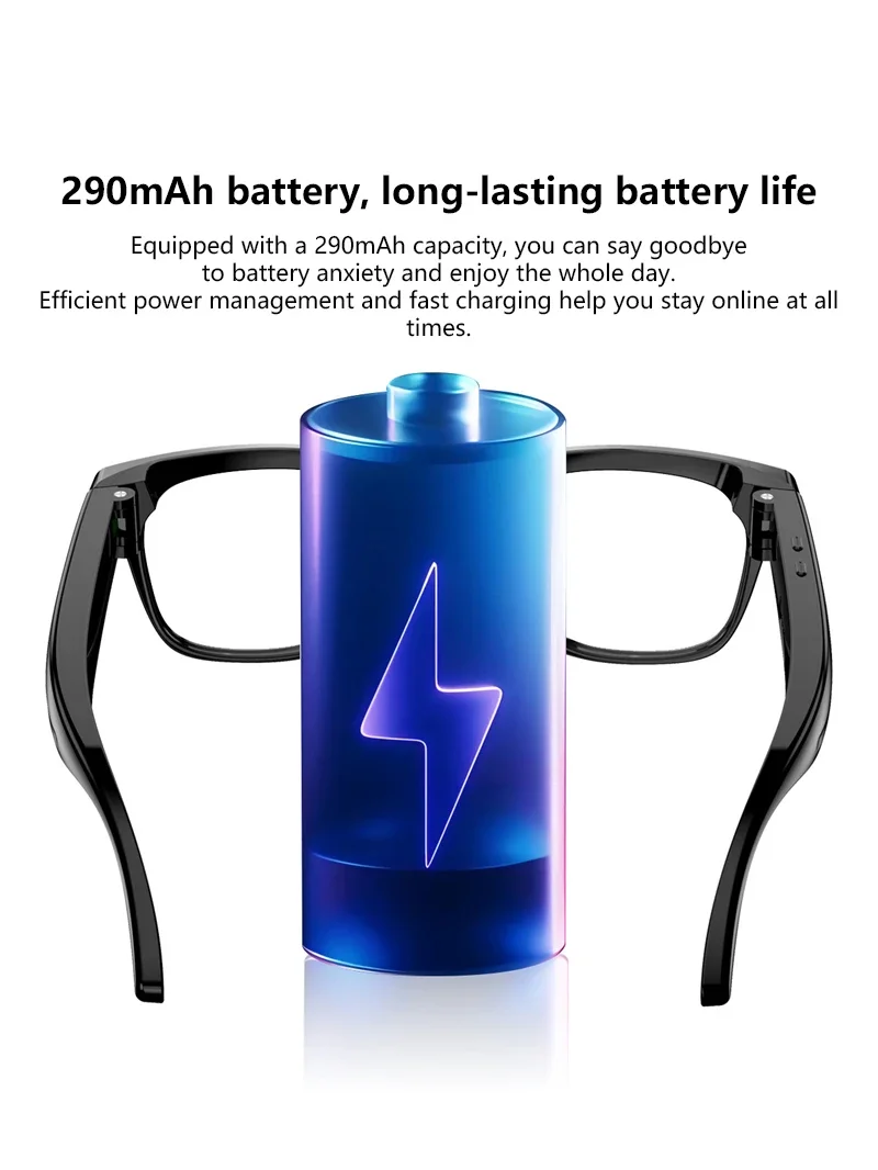 Lenovo New Upgrade Smart AI Glasses 1600W HD 8K Shooting Camera Photo Voice Call Translation Bluetooth AI Motorcycle Glasses image 5