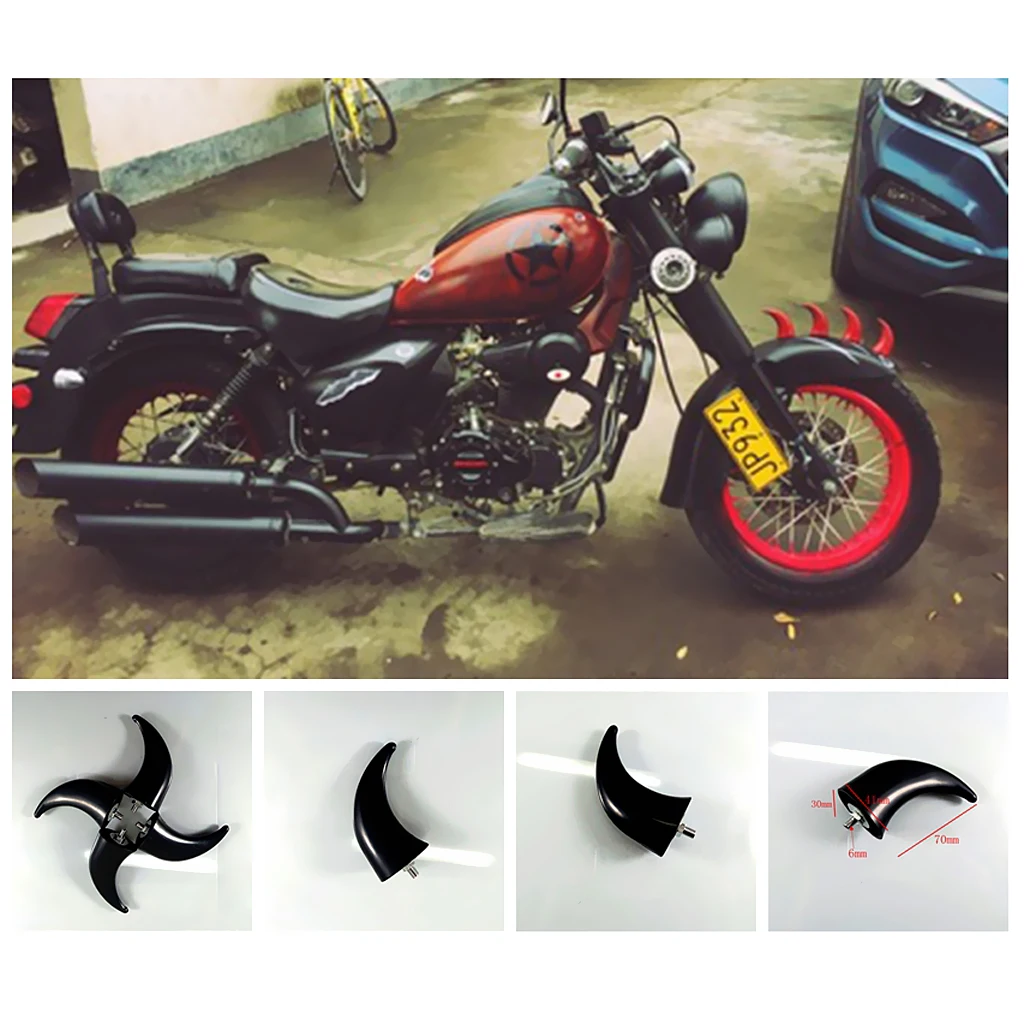 Universal Custom Plastic Front Horns Decoration for Motorcycle Fender Bobber Touring Compatible Streetbike Accessory