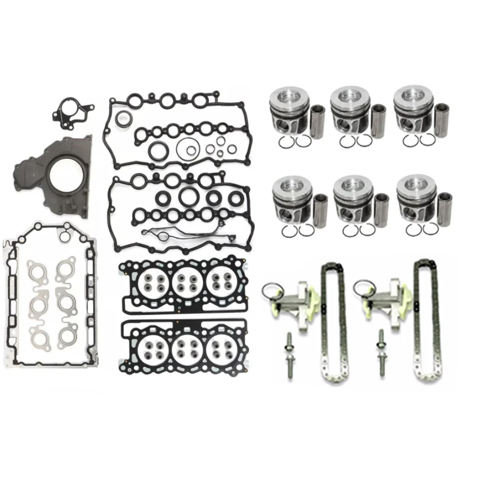 AUTO ENGINE PARTS Full Engine Gasket Kit Piston Set Timing Chain Kit FIT FOR Land Rover Jaguar 3.0L 3.0 L T 306DT 2010-2022