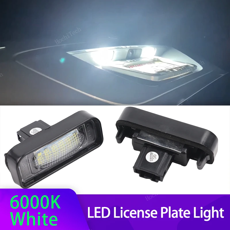 2PCS LED License number Plate Light for Mercedes Benz W220 S Class S320 S350 S500 S55 S600 S65 1999 2000-2005 6500K Super White