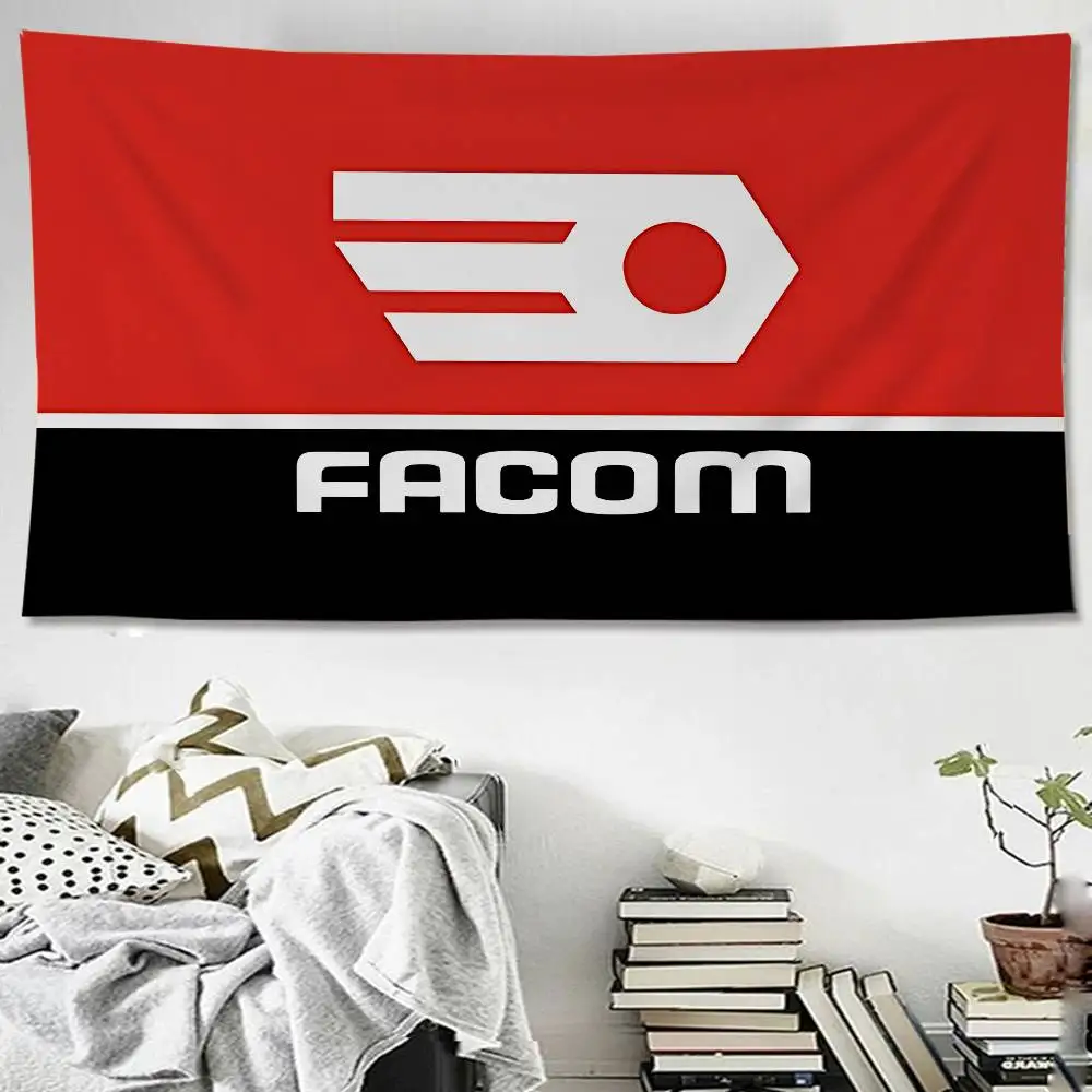 FACOM Logo Cartoon Tapestry Art Science Fiction Room Home Decor Wall Hanging Sheets