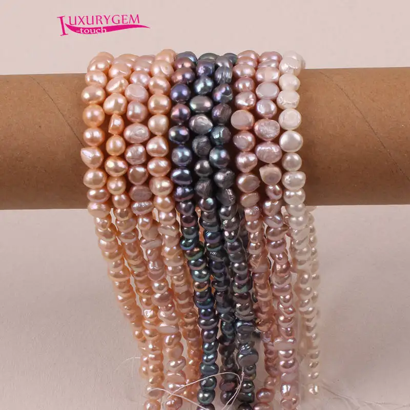 

7-8mm Natural Multicolor Color Freshwater Pearl Irregular Shape DIY Loose Beads Jewelry Accessory Making 35cm wa37