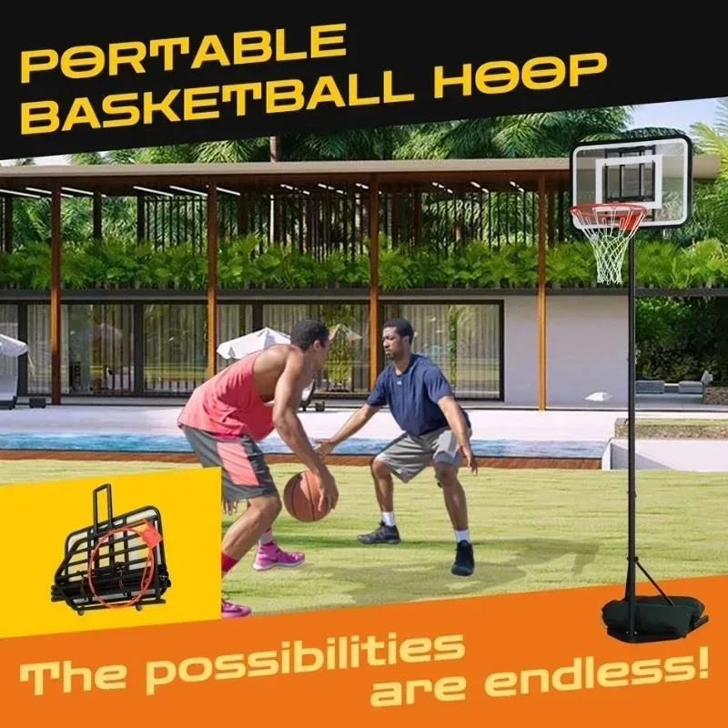 ห่วงบาสเก็ตบอลแบบพกพาพิเศษ สำหรับผู้ใหญ่และเด็ก ใช้ได้ทั้งในร่มและกลางแจ้ง เคลื่อนย้ายได้ ยกขึ้นลงได้ ใช้สำหรับฝึกซ้อม