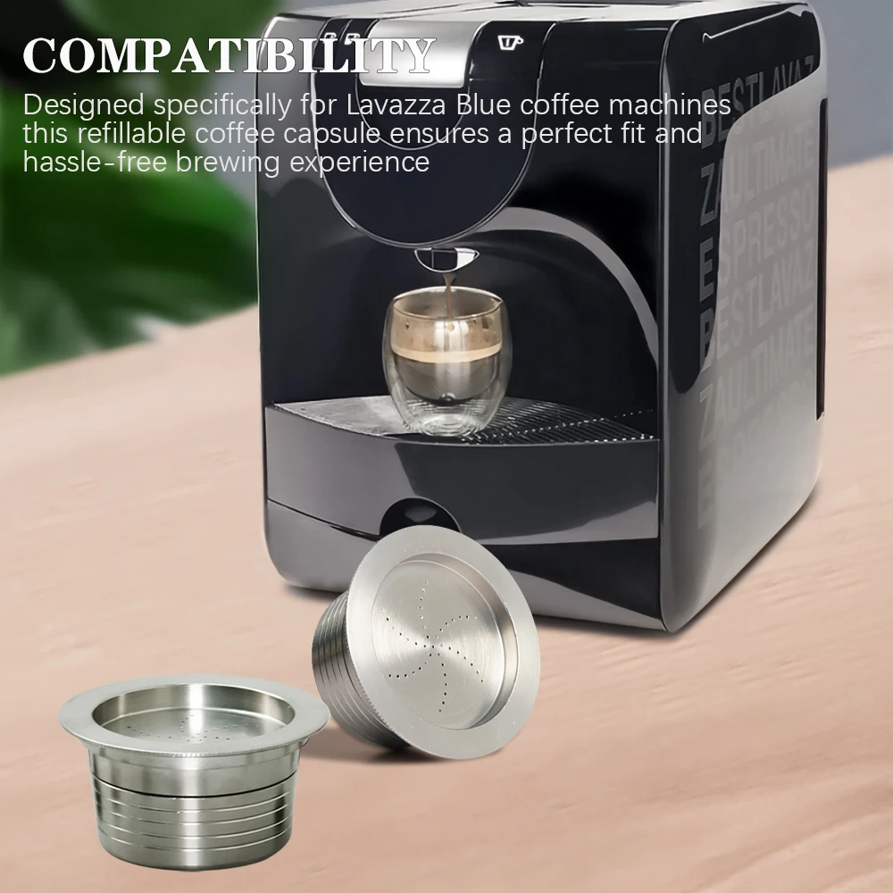 Reusable Metal Coffee Pod Refillable Stainless Steel Coffee Capsule  Durable Espresso Pod For Lavazza Blue Machine