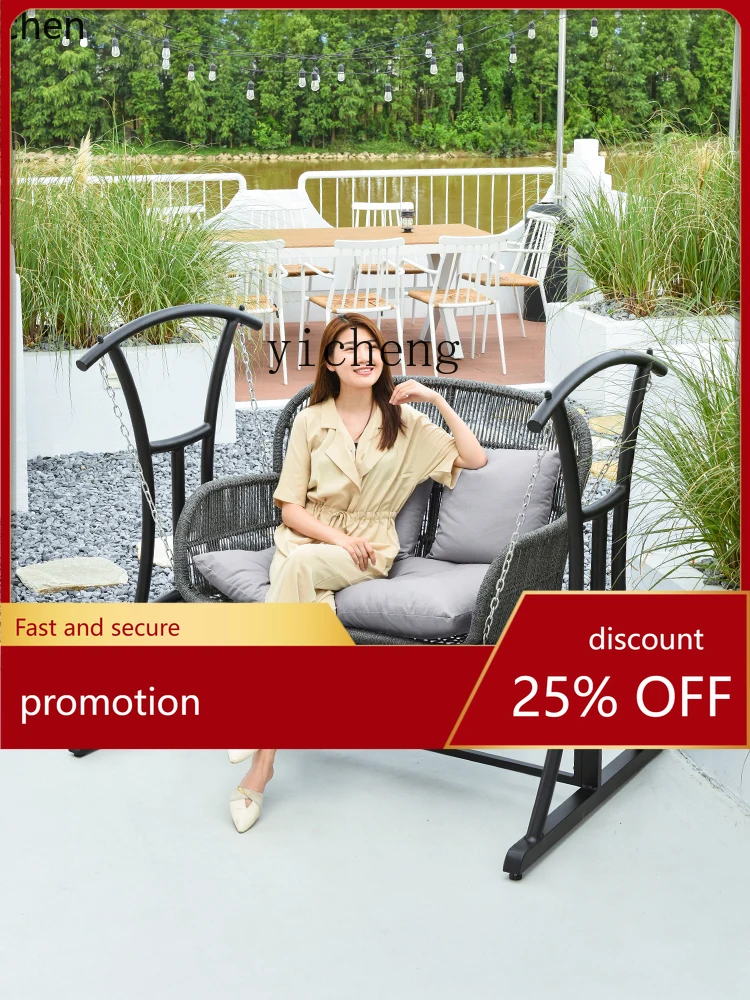 

HXL Balcony Swing Outdoor Courtyard Rocking Chair Villa Garden Outdoor Hanging Basket Home Swing Chair