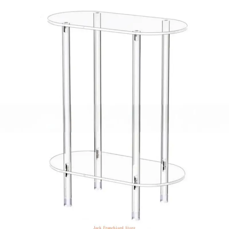 

Elegant Oval Rack Holder Multipurpose 2 Layer Storage Shelf Efficient Home Organization Stand Holder Rack