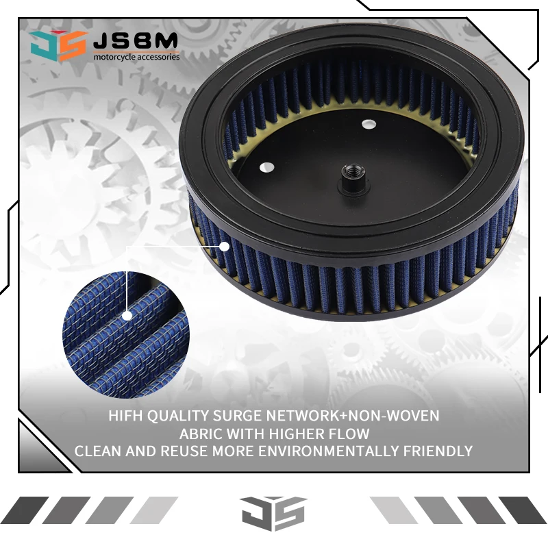 

JSBM Motorcycle High Flow Air Filter For Harley Davidson Road King Electra Glide Low Rider Sport Glide Softail Dyna 1990-2000