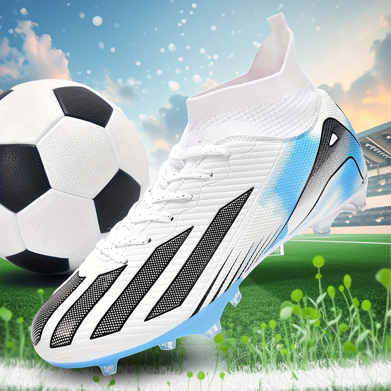 New Men Football Boots Cleats Boys Soccer Shoes Adult Non-Slip Ultralight Sport Sport Outdoor Comfortable Training Match Grass