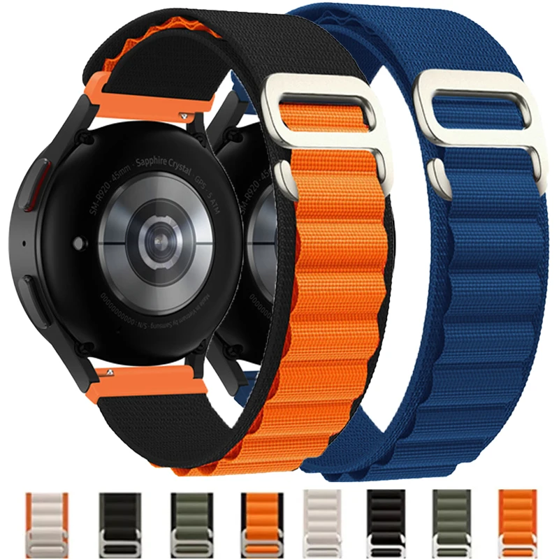 Weiches Nylon band für Samsung Galaxy Uhr 7 6 5 4 40mm 44mm Sport Apline Loop Armband Armband Armband für Galaxy 4 6 Classic