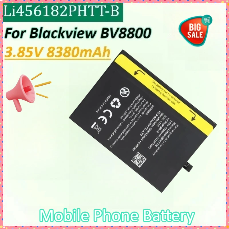 

New Li456182PHTT-B 3.85V 8380mAh High-Capacity Mobile Phone Battery for Blackview BL8800 BV8800 Pro Phone High Quality Bateria