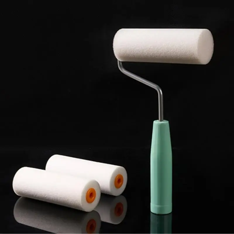 652F High-Density Paint Roller Set for Waterborne Paint, Handheld Plastic Grip Design for Detail Painting on Walls and Furniture