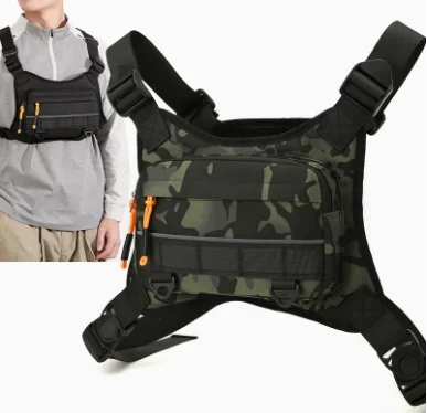 

Adjustable Lightweight Running Chest Pack - Versatile Vest-Style Bag for Men & Women for Hiking, Travel, Gym, Camping, Fishing,