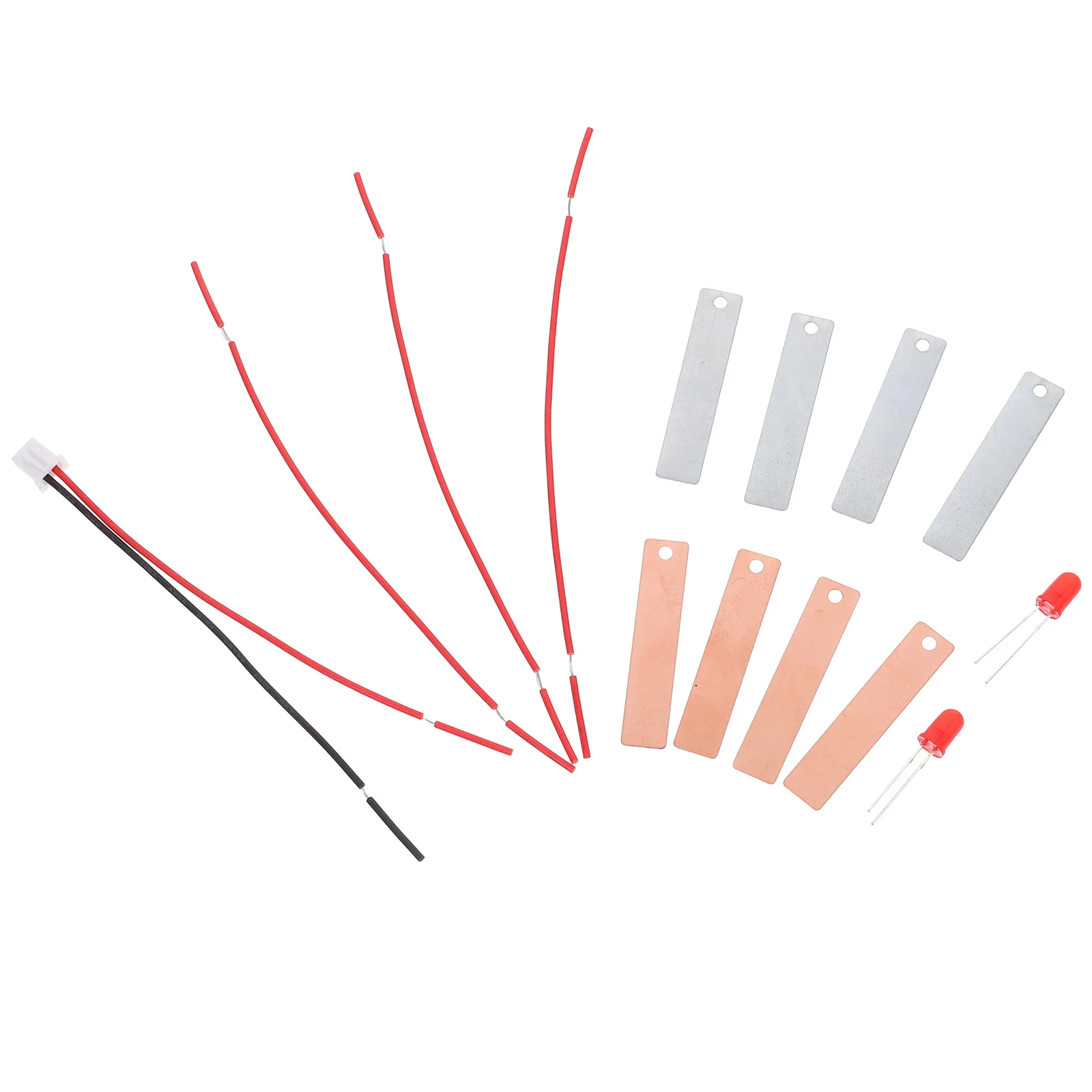 2 set Fruit Science Experiment Kit Zinc Copper Plate Diy Physics Project Kids Renewable Energy Learning Set Electricity