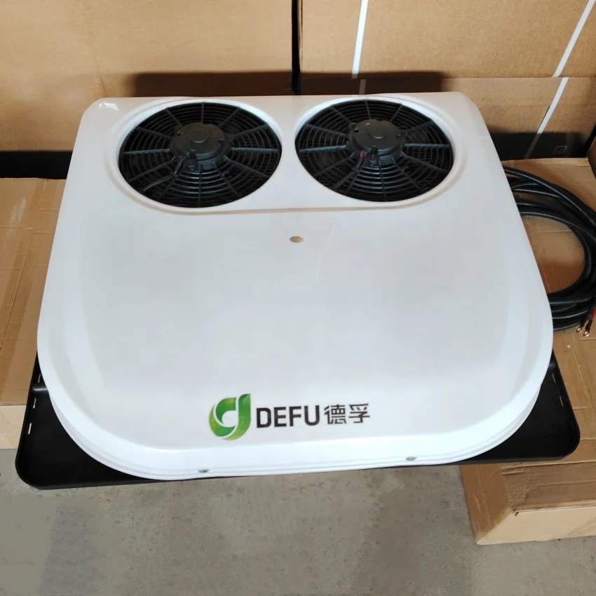 جرار 24 فولت المقصورة على السطح وقوف السيارات تكييف الهواء مكيف الهواء الكهربائي 12 فولت للشاحنات #2