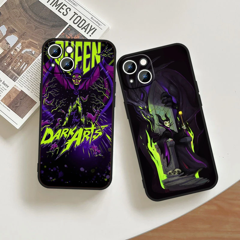 Disney Poison Queen For iPhone 15 14 13 12 11 XS XR X 8 7 6 6S 5 5S Pro Max Plus Black Cover Phone Case