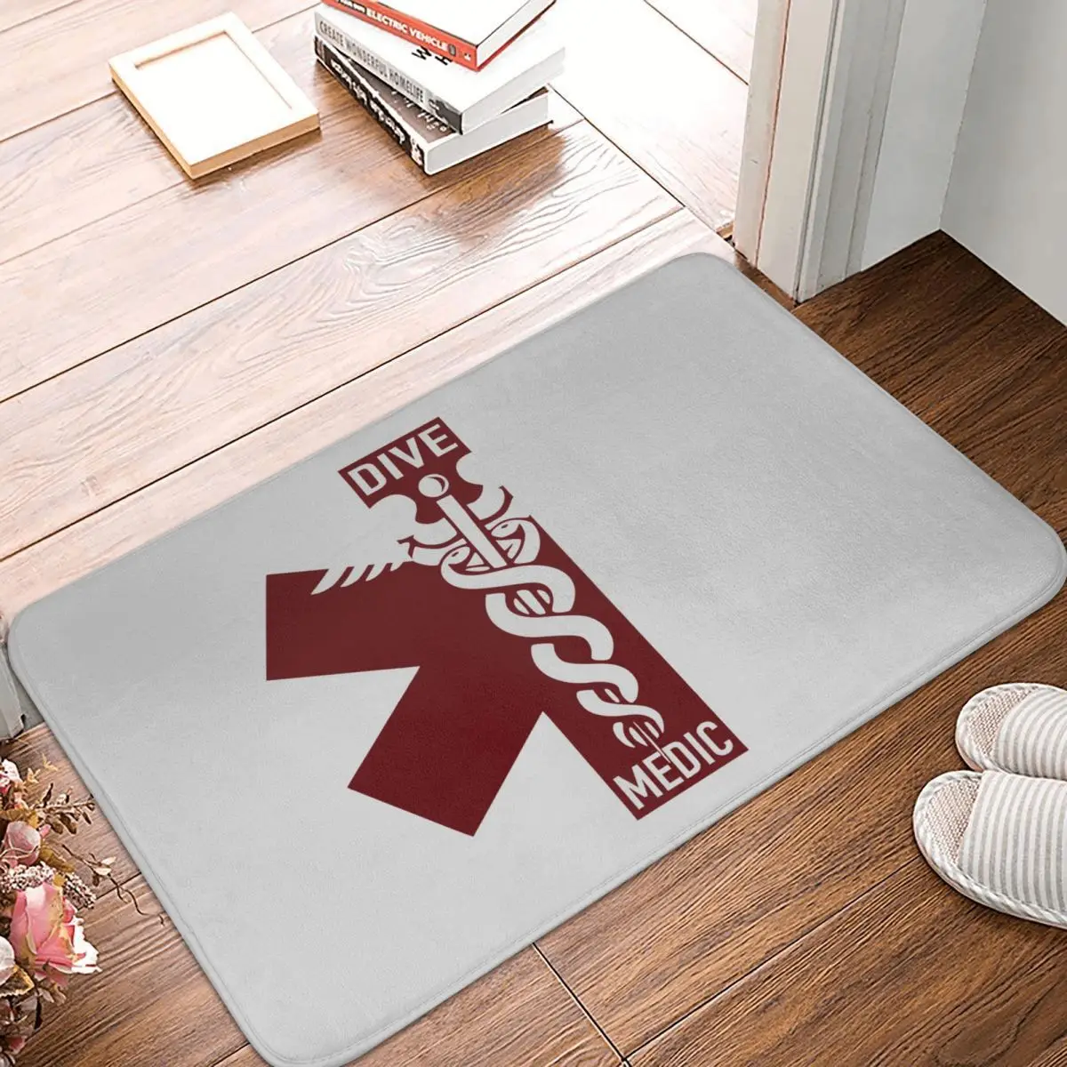 Medic Scuba Dive Diver Diving Non-Slip Carpet Doormat Bedroom Bath Mat Entrance Door Decor Rug