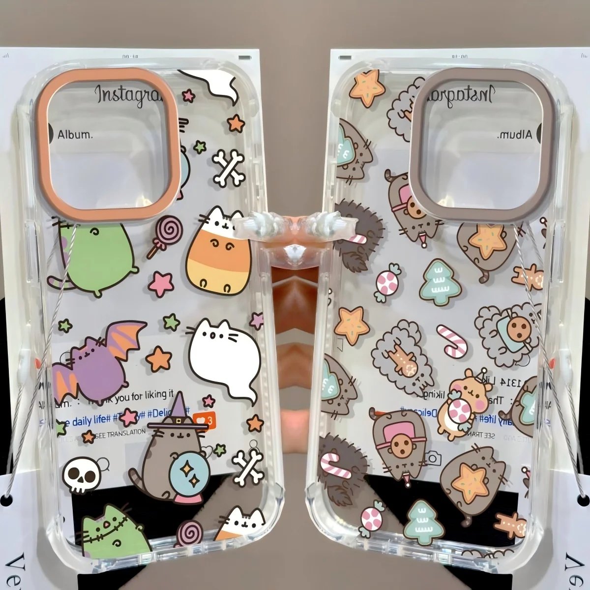 Cute P-Pusheens Cat Phone Case For Samsung Galaxy S26 S25 S24 S23 S22 S21 S20 FE Note20 10 Edge Plus Ultra Lite 5G Clear Cover