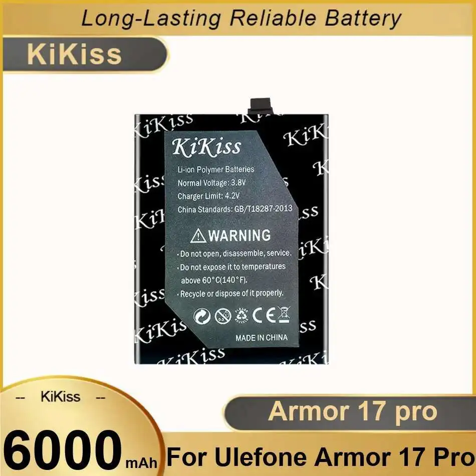 

Надежный источник питания емкостью 6000 мАч для Ulefone Armor 17 Pro Armor 17 17Pro, высокоэффективный аккумулятор для мобильного телефона