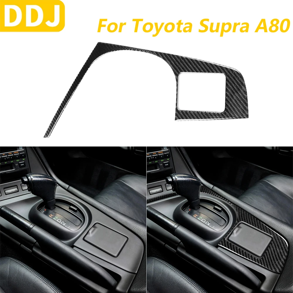 

Для Toyota Supra MK4 A80 Turbo 1993-1999 углеродное волокно центральное управление переключением передач рамка панель отделка автомобильные аксессуары наклейка