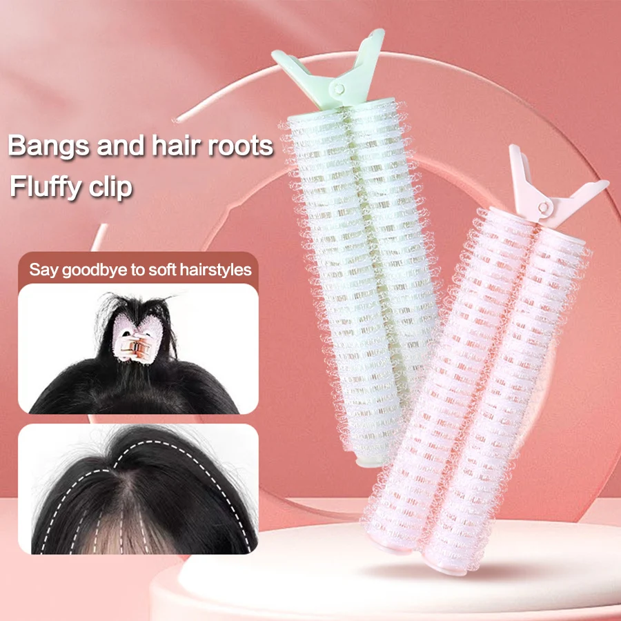 

Hair Root Fluffy Clip, Curling and Curling Iron, Air Bangs Styling Curl, Self-Adhesive Seamless Bangs Clip Curling Barrel, Hair Styling Clip Korean Styling Accessories