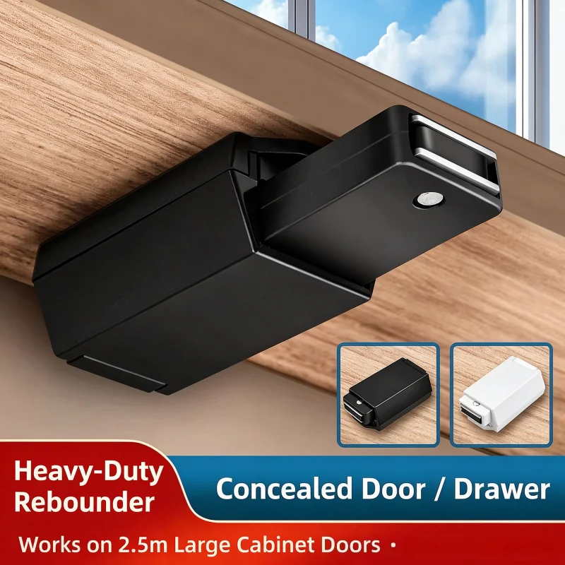 Heavy Duty Push to Open Latch, Magnetic Touch Release Catch for Hidden Door, Fire Door, Stone & Tile Cabinet Door