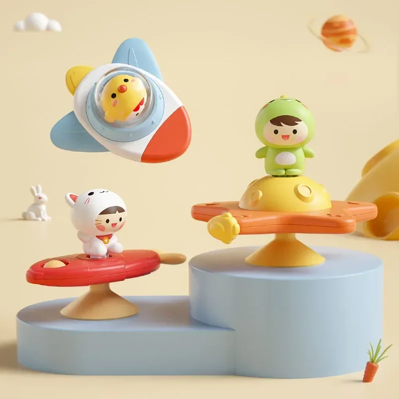 Baby Bath Dinning Chair Toys Spinning Top Cute Cartoon Animals Water Fun Spinners for Infants Toddlers Kids Boys Girls Toy