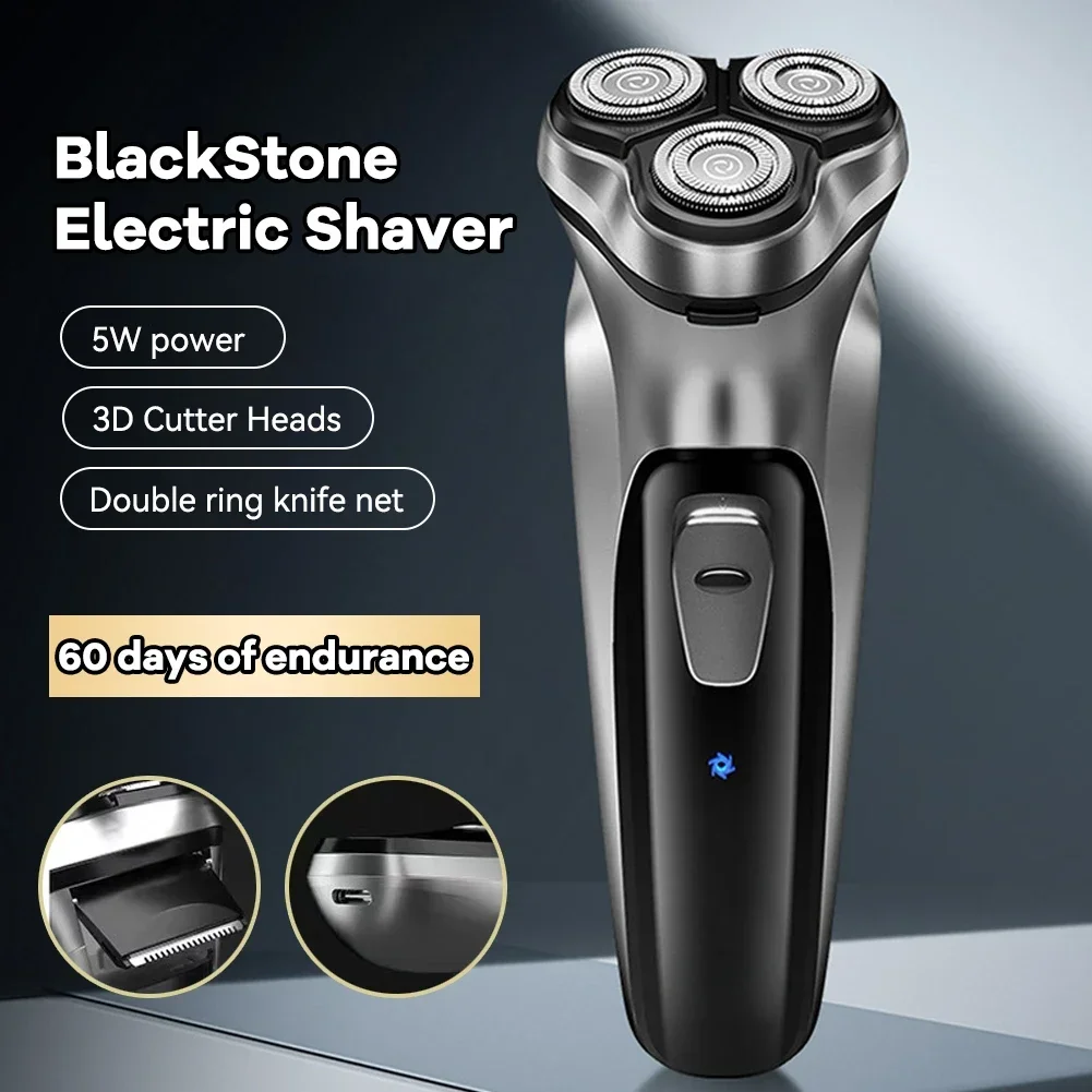 2 in 1 Electric Rotary Shavers for men 5W Razor Rechargeable Hair Trimmer 3D Floating Blade Washable Rotary Shaving Machine