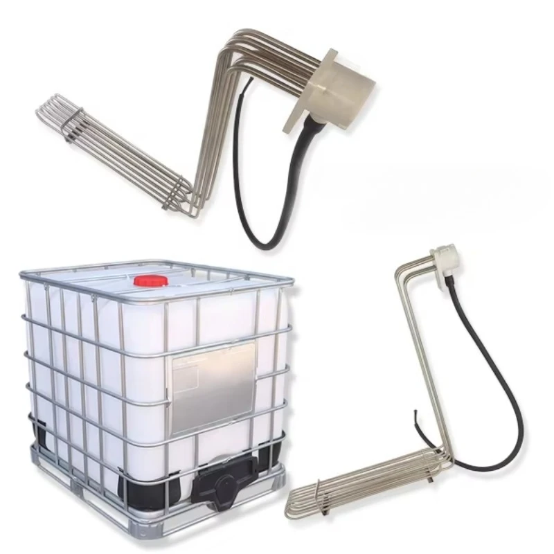 Acid-resistant titanium alloy heating elements, L-shaped anti-corrosion cleaning tank, electroplating tank, IBC immersion heater