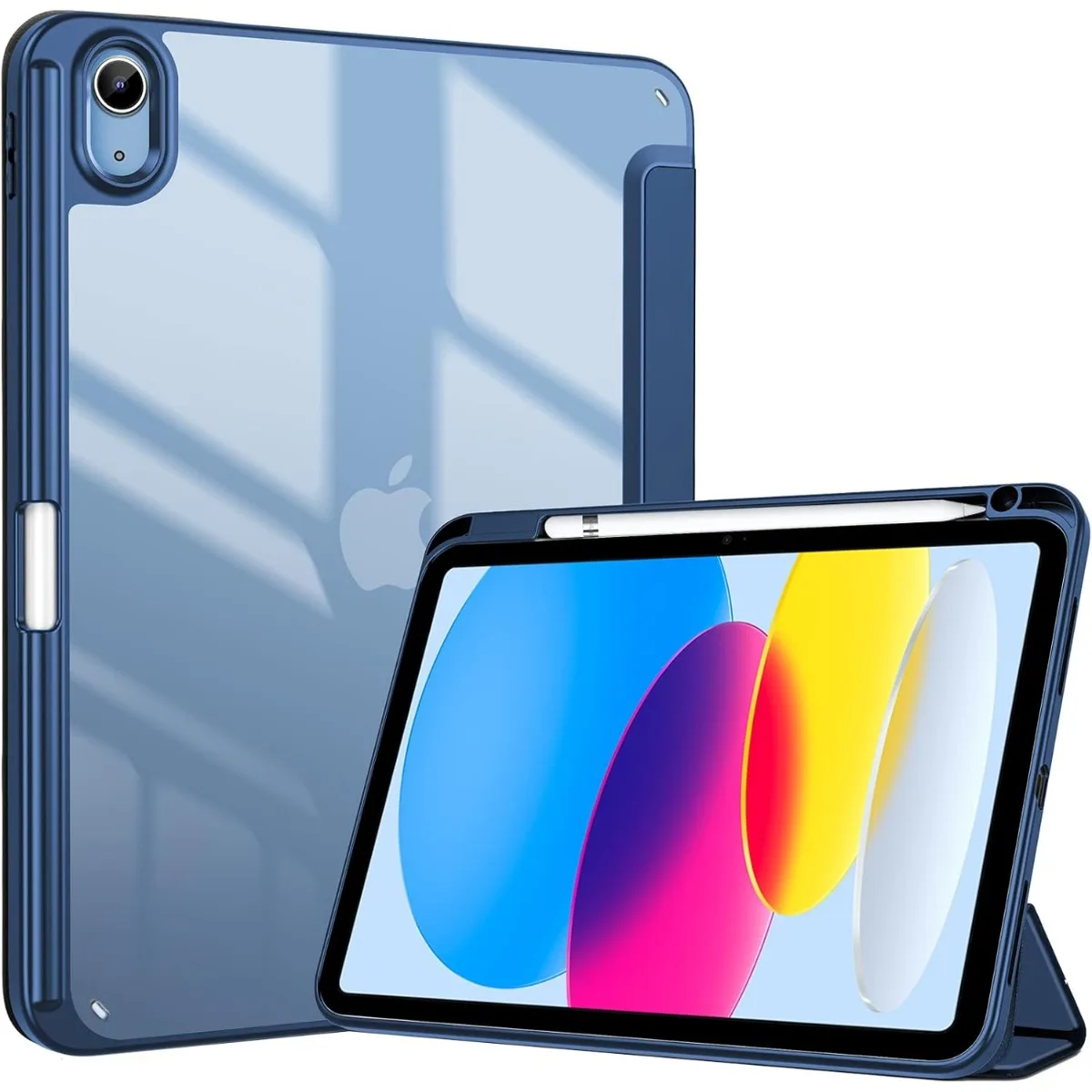 

Для iPad (A1616) 11-го поколения, 11 дюймов, 2025/10, 10,9 дюймов, 2022 г., чехол с держателем для карандашей, гибридный чехол для iPad 11 10 с прозрачной задней панелью