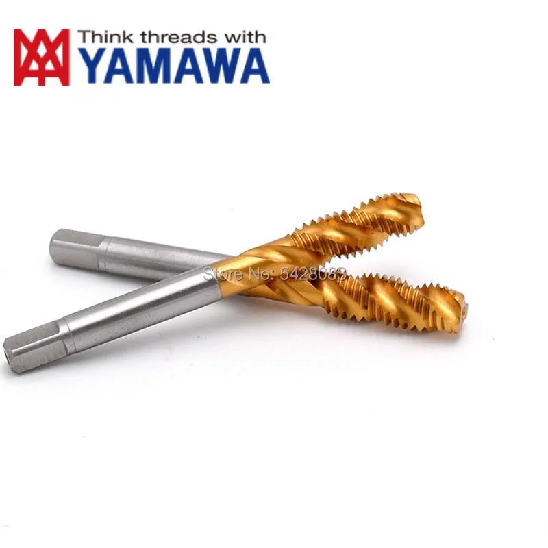 1PCS YAMAWA Metric Spiral Fluted Taps  with Tin Coated M10*1.5M11M12X0.75M13M14X1.25M15M16M18M20M22 machine Spiral Pointed Tap