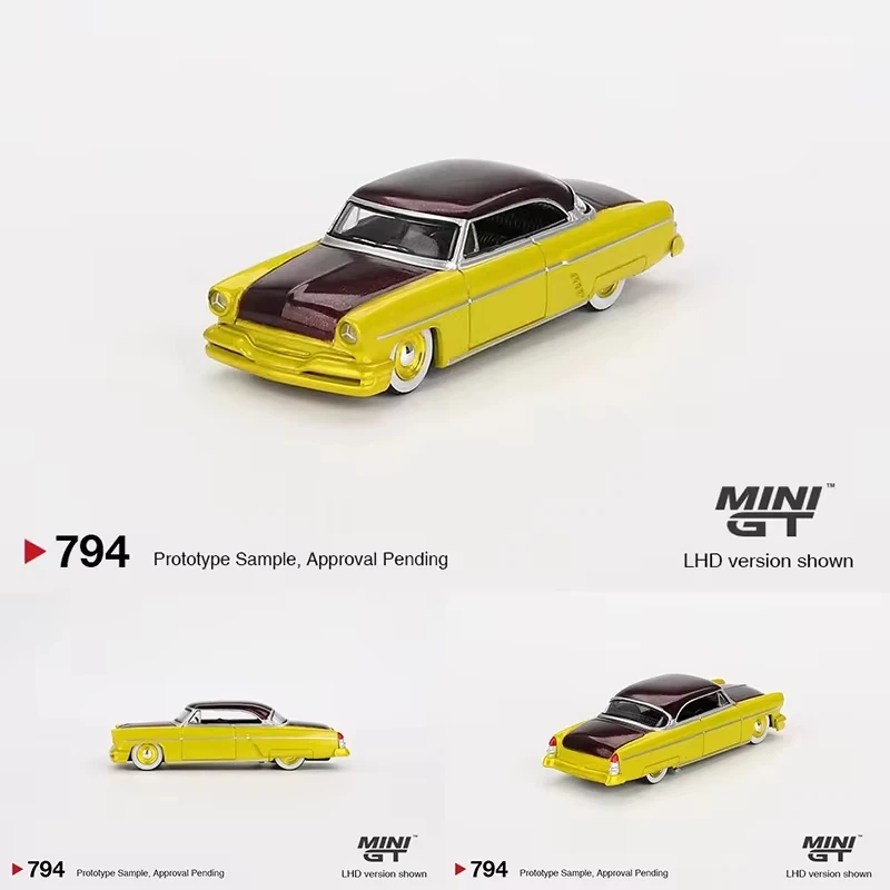 MINIGT 561 1:64 Capri 1954 Premier Yellow Retro Diecast Diorama Car Model Collection