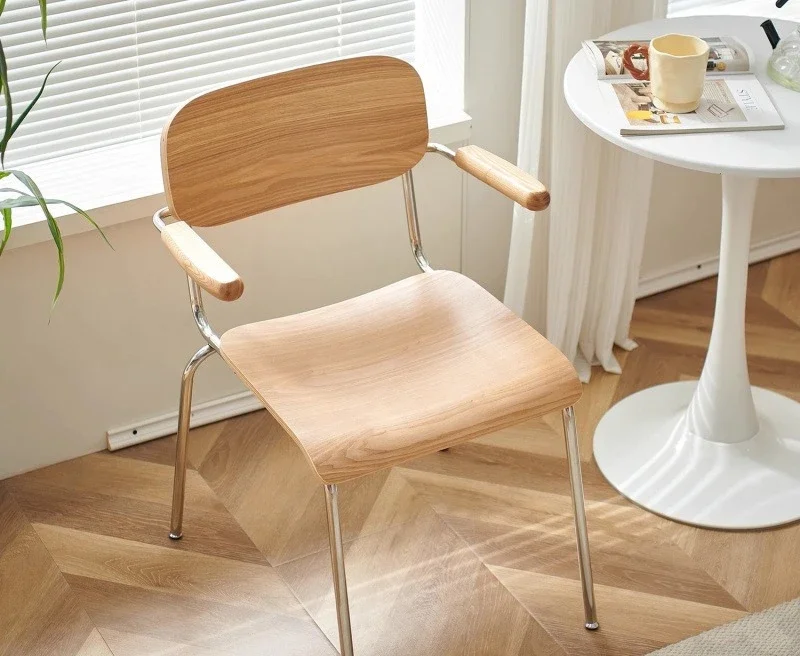 كرسي طعام معلق على الأذن، مطعم منزلي، يمكن تعليق طاولة من خشب الرماد ومسند ظهر على الإنترنت على طراز المشاهير