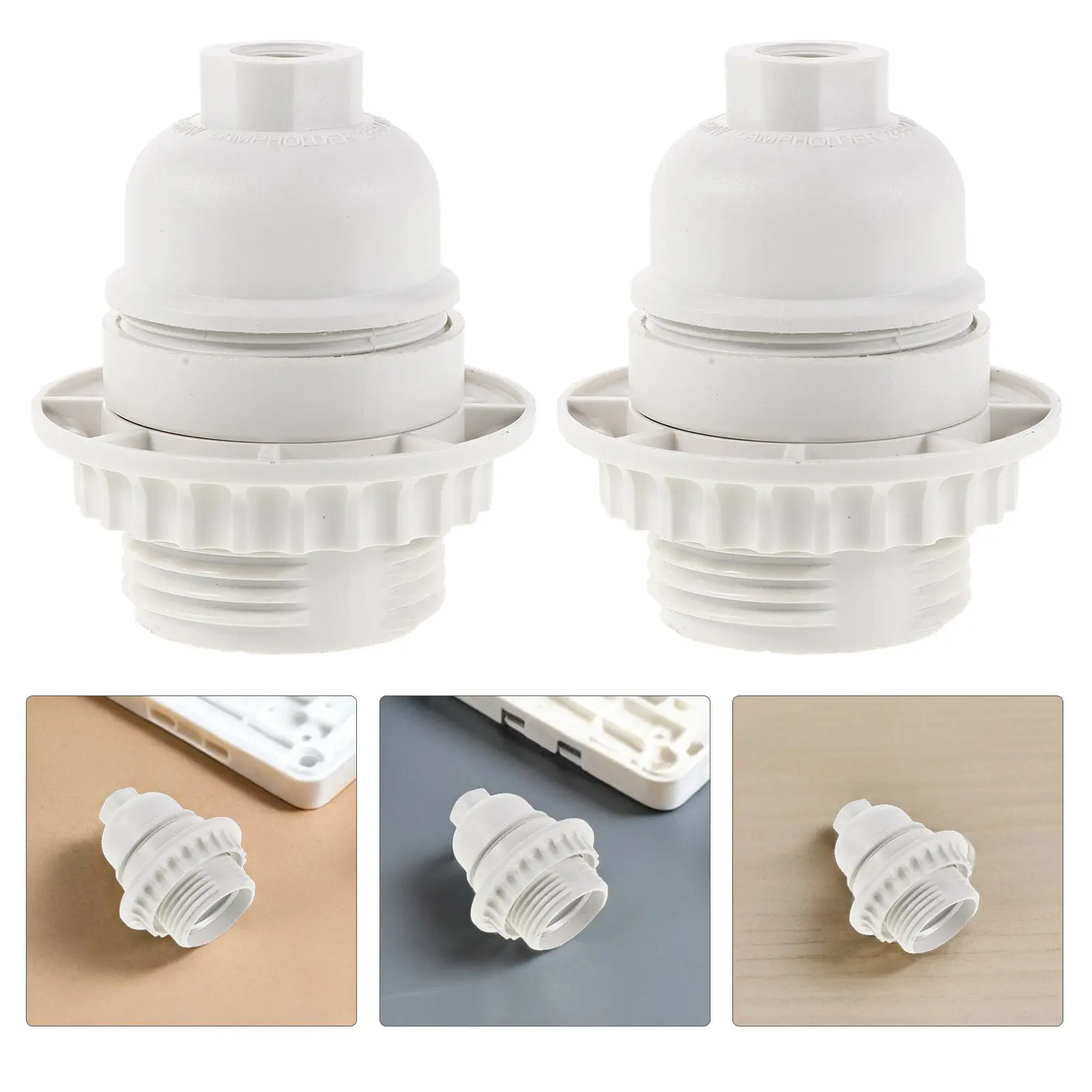 

Набор из 6 резьбовых патронов E26 для ламп, бакелитовые основания для ламп, замена стандартных американских патронов для подвесных и настольных светильников, цоколи для лампочек