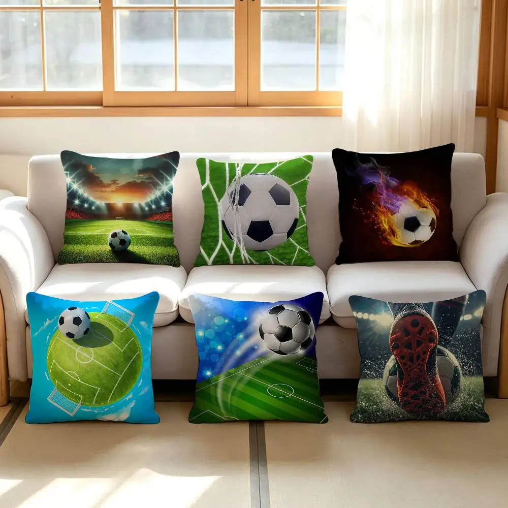 Football Print Cushion Cover Decorative Pillow Sofa Home Decor Case Pillow Cases