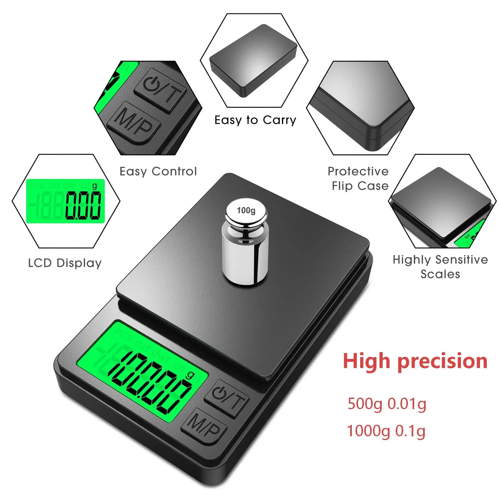 

Newest Design Electronics Digital Jewelry Scale 0.01g Accuracy High Quality Digital Pocket Scale Mini Scale Tiny Scale