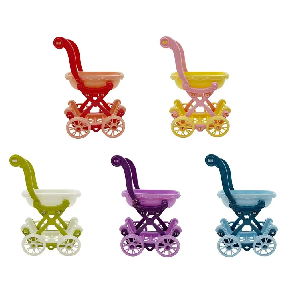 Simulated Furniture Small Cart Shopping Cart BJD6 Point Baby Shopping Cart Girl Toy Doll House Accessories