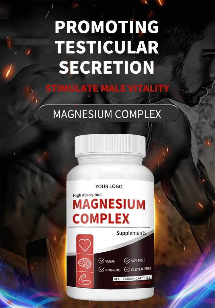 Magnesiumcapsules-Gezondheidssupplement Voor Botten, Spieren En Hart, Slaapondersteuning, Spierontspanning, Stress En Angstverlichting