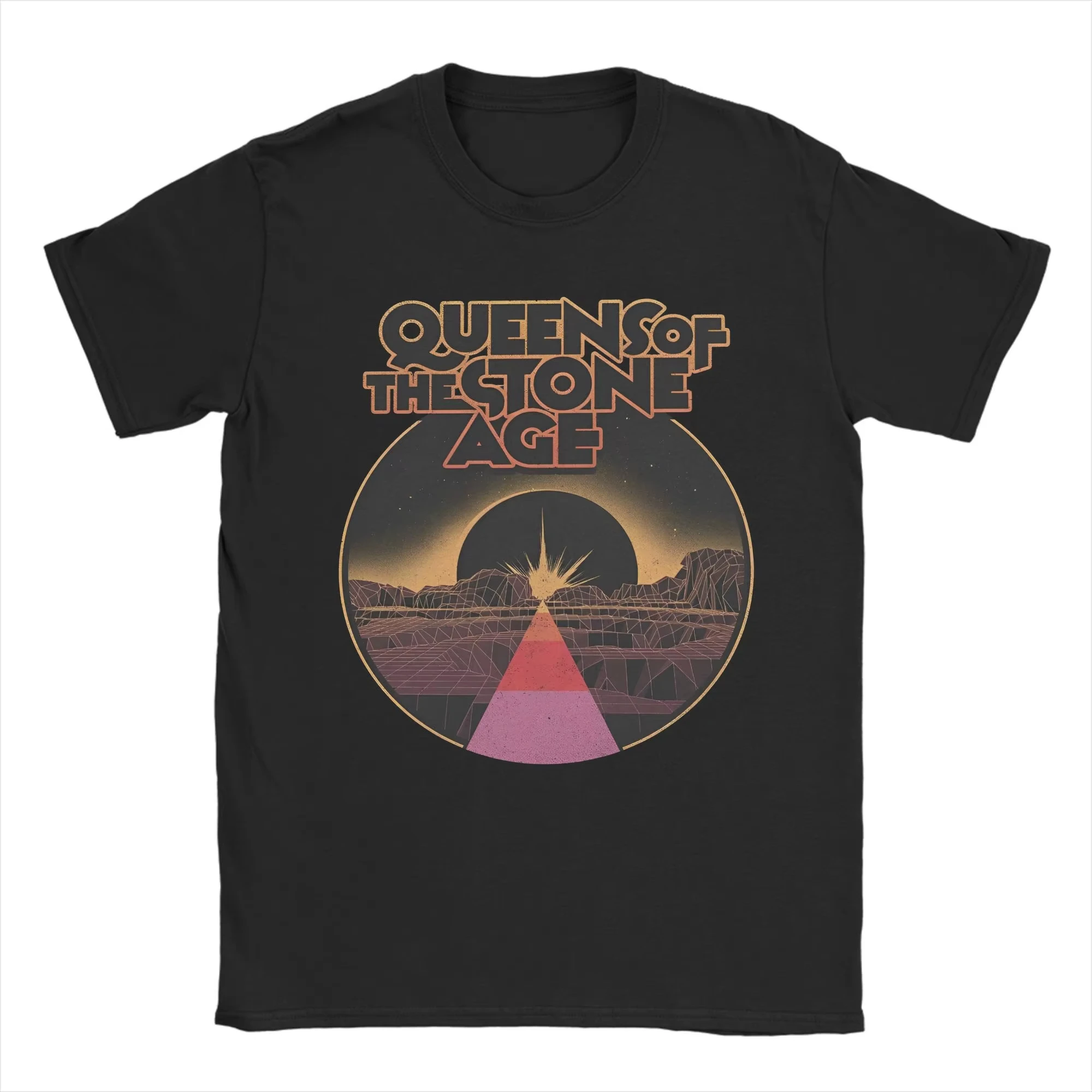 Vintage Rock Band Vintage Queens of The Stone Age Music Band T-Shirts Men Crewneck Cotton T Shirt 2026 Queens  Men's Tee Shirt