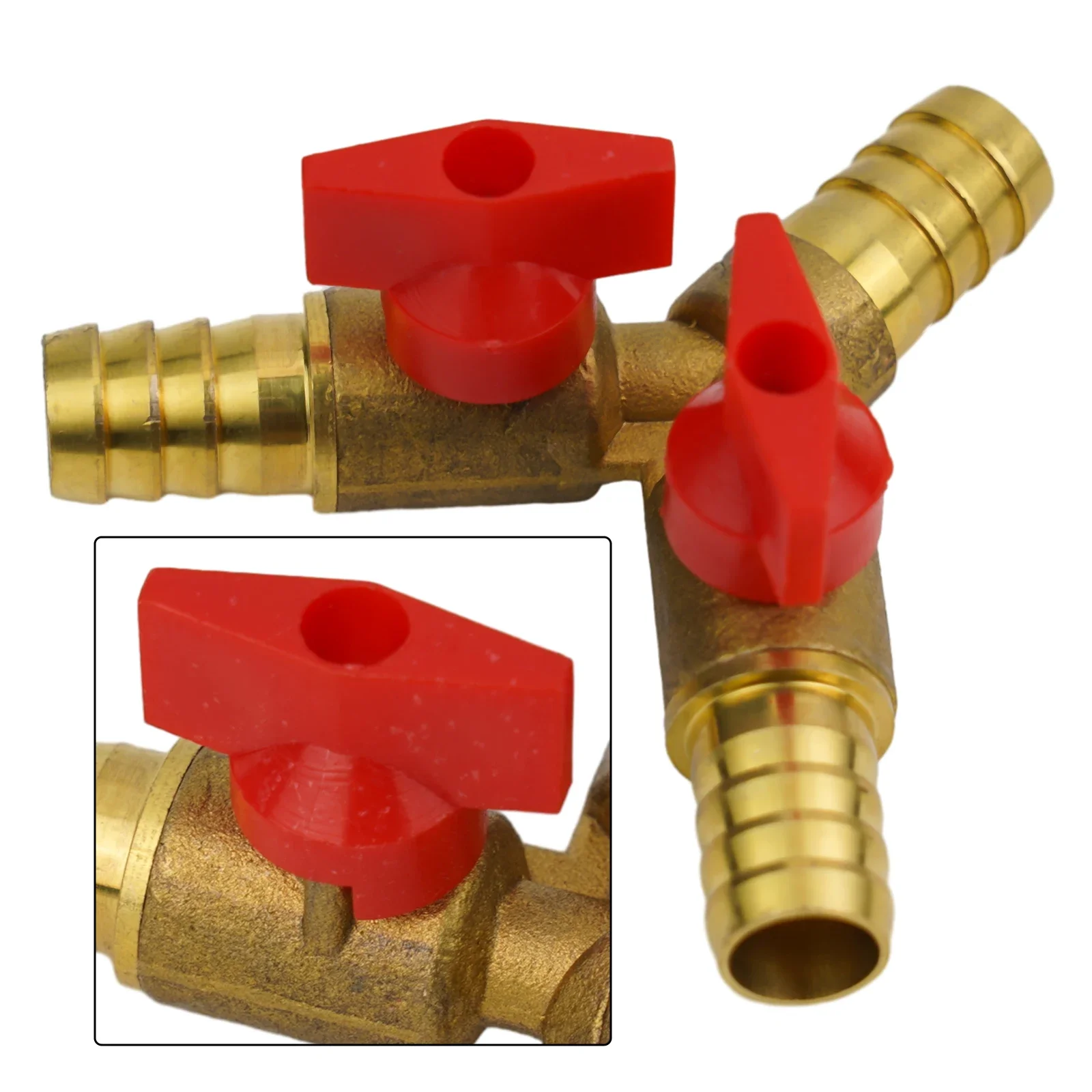 Sturdy 12mm Hose Y 3Way Brass shut off Valve for Fuel Air Water Gas Suitable for Garden Irrigation and Water Pipe Fittings