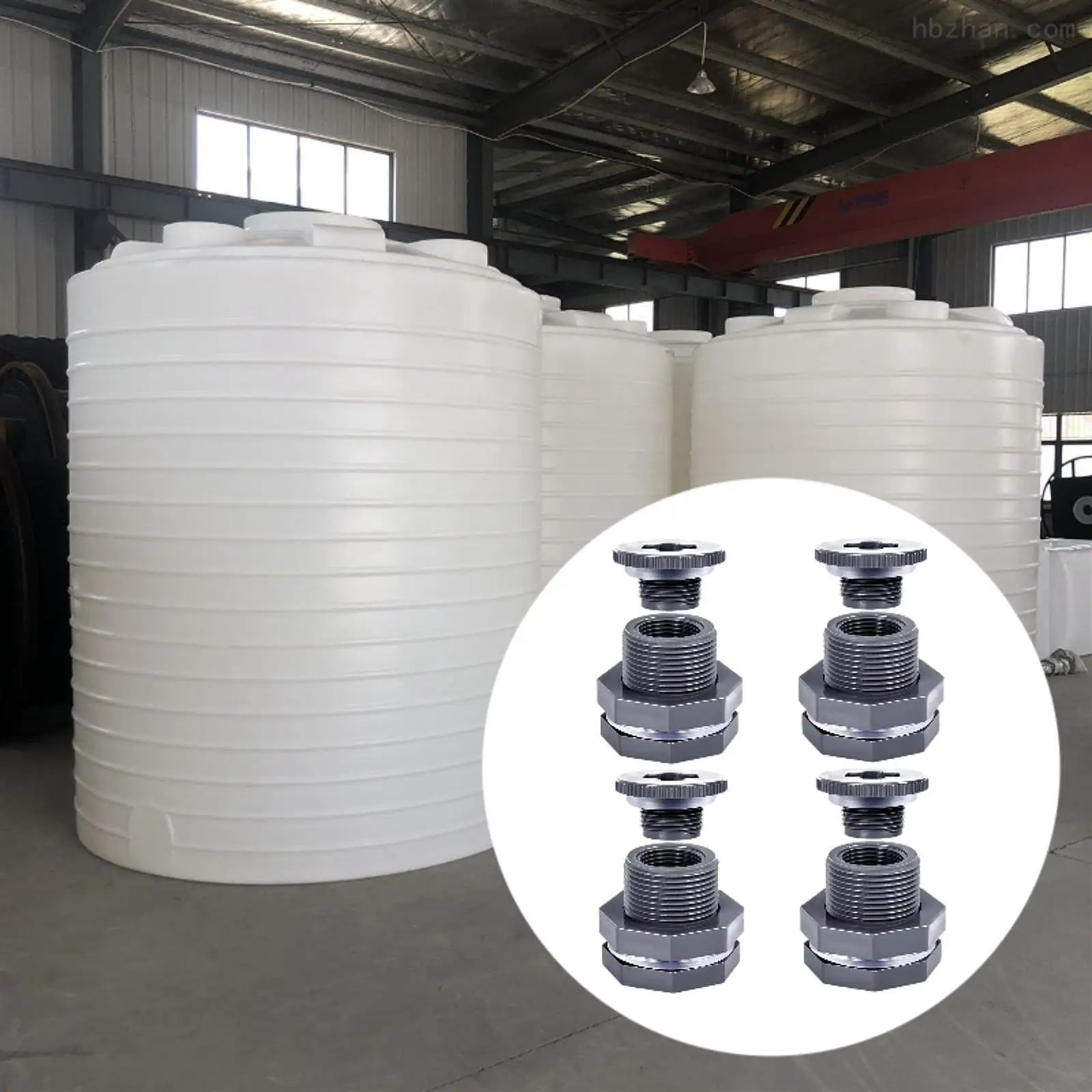 Hose Adapter Water Tank Bulkhead Connector 3 4 Inch PVC Fitting with Gasket for Aquarium Rain Bucket