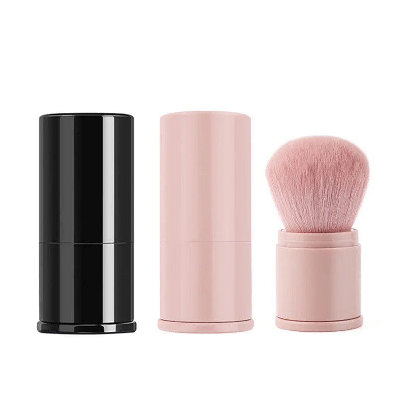 Brocha para polvo de ajuste de maquillaje, brocha para polvos sueltos con cabezal de seta individual, brocha para colorete retráctil, brocha para polvos, brocha para maquillaje, disponible
