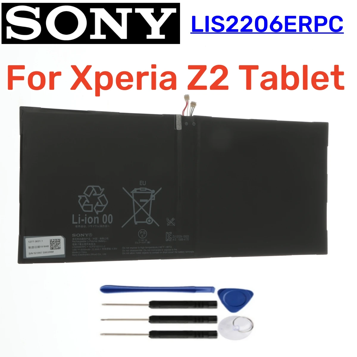 Original LIS2206ERPC Battery For SONY Xperia Tablet Z2 Z 2 SGP541CN SGP511 SGP512 SGP521 SGP541 SGP551 Tablet + Free Tools