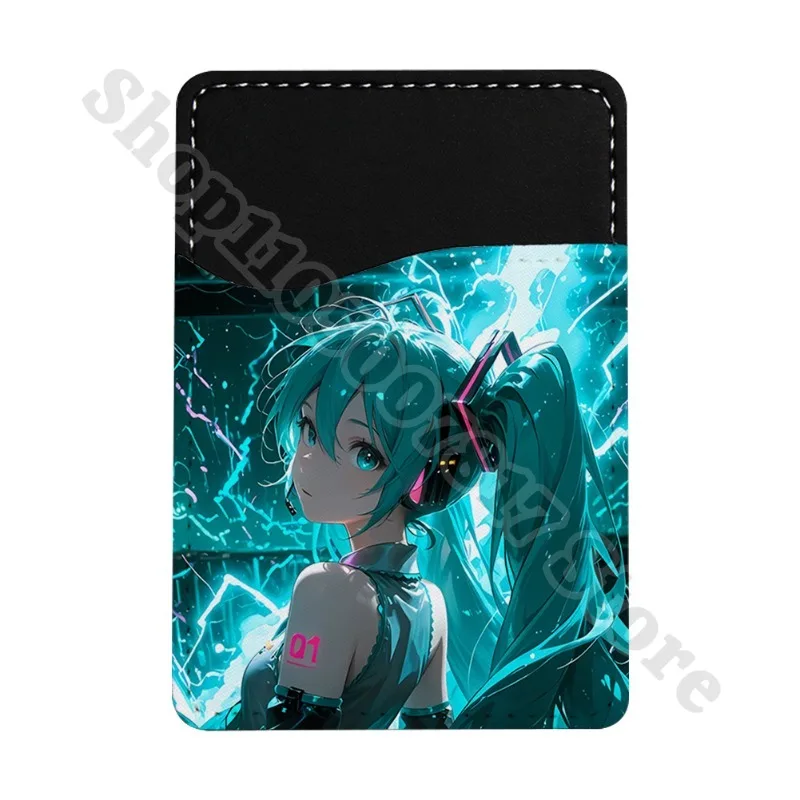 Creative Phone Decor Accessories Ultra-thin Wallet Hatsunes Miku Anime Cute ID Credit Card Holder Cartoon Storage Pouch Gifts view 3