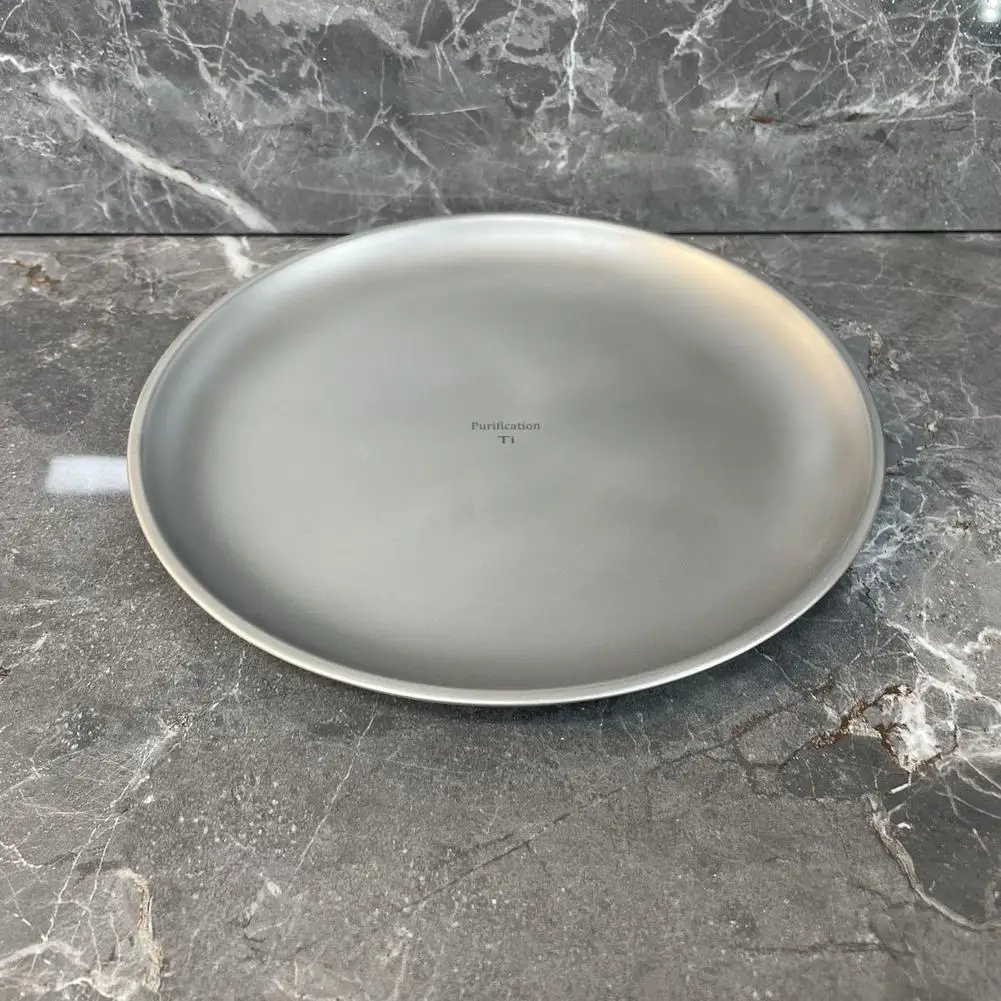 1/2 Stück Titan Outdoor-Campingteller, ultraleicht, tragbar, rund, mattiert, zum Kochen, Picknick, Wandern, Camping, Backpacking, Reisen – Detail 9
