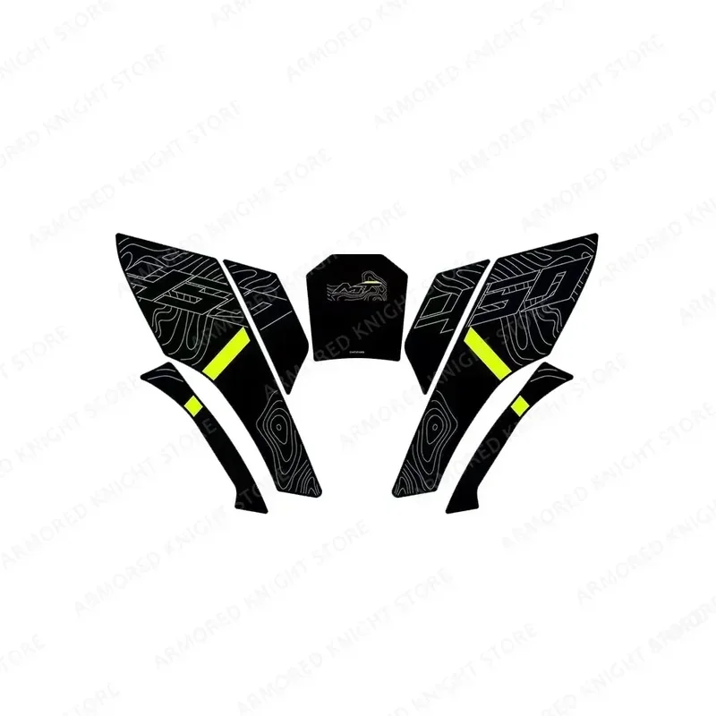 For CFMOTO 450MT 450 MT 2024 Motorcycle Side Sticker Fuel Tank Decal Protector Traction Pad Cover Decoration Sets Anti-slip