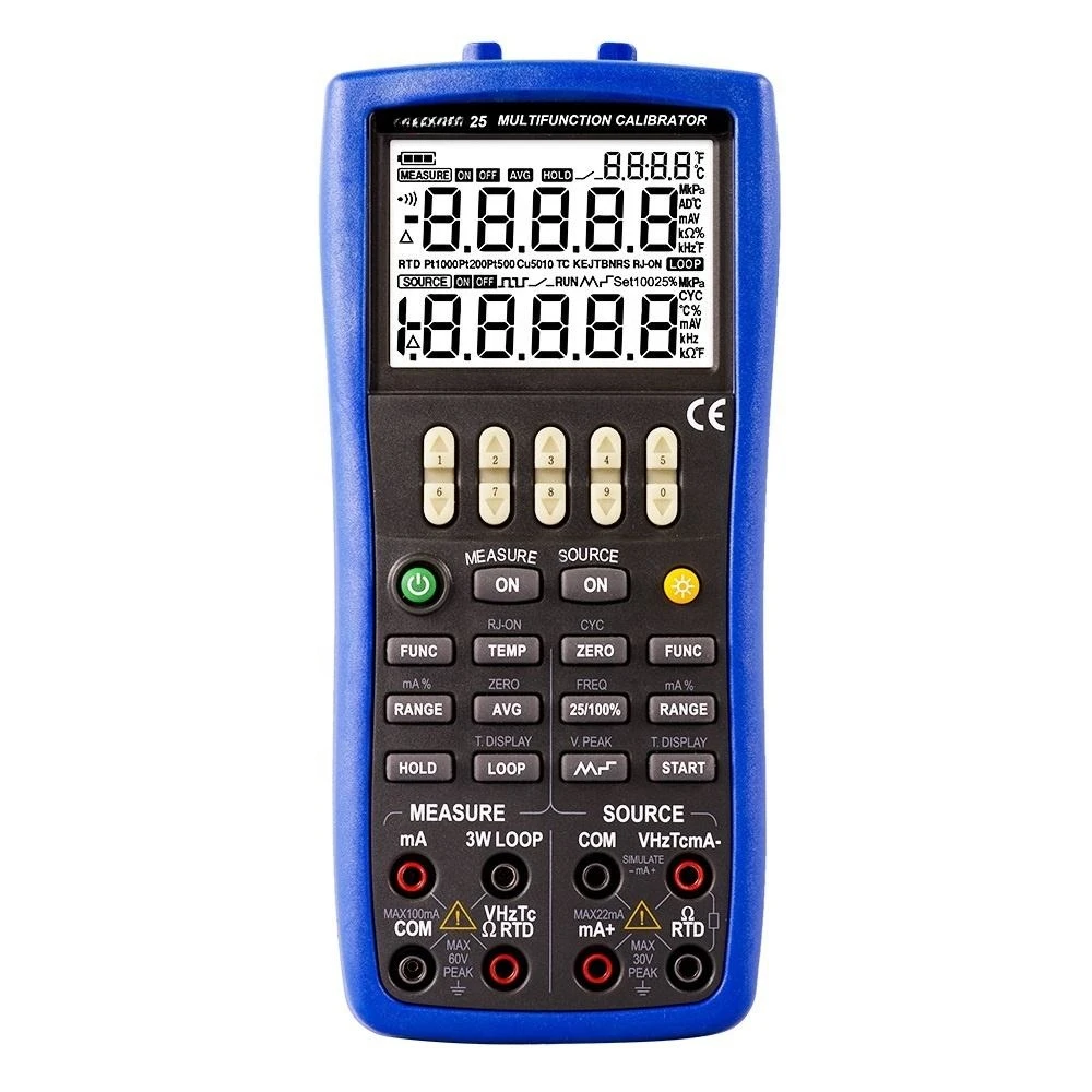 25 Multifunction Process Calibrator for Voltage MA Resistance Thermocouple RTD Frequency Pulse Switch Pressure Signal Generator