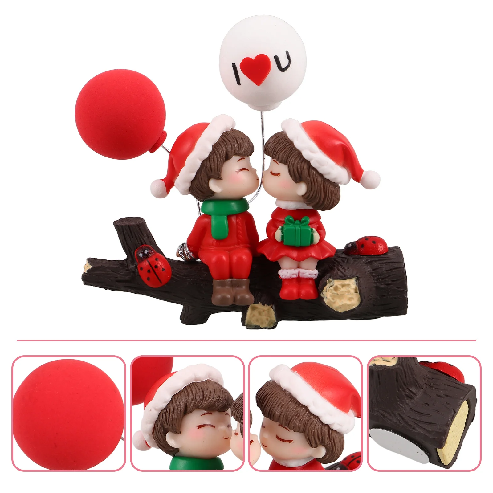 

Cute Car Dashboard Ornament Car Interior Decorations Couple Figurines Resin Wedding Cake Topper Auto Accessories