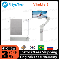 FeiyuTech Vimble 3 Built-In Extension Rod 3-Axis Smartphone Handheld Gimbal and Foldable for iPhone15 Pro Max/Samsung