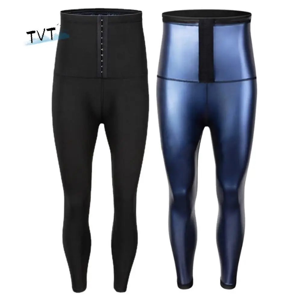 

Компрессионные брюки для поглощения пота, эффект сауны, горячий термошейпер для тела, контроль живота, тренажерный зал, готовые мужские леггинсы для потери, тренировки